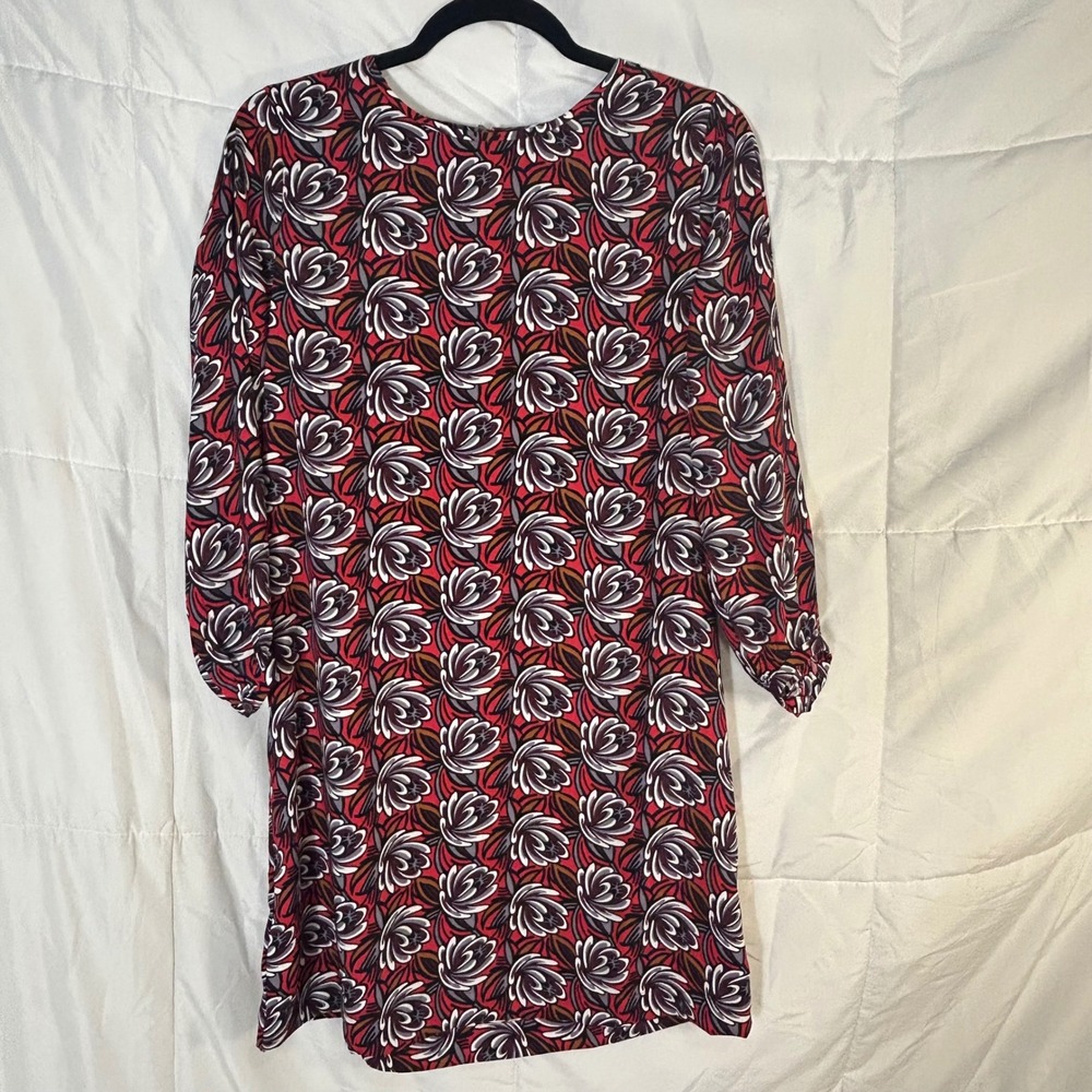 LOFT Petites Womens Dress Size SP Floral Print Long‎ Sleeve Shift